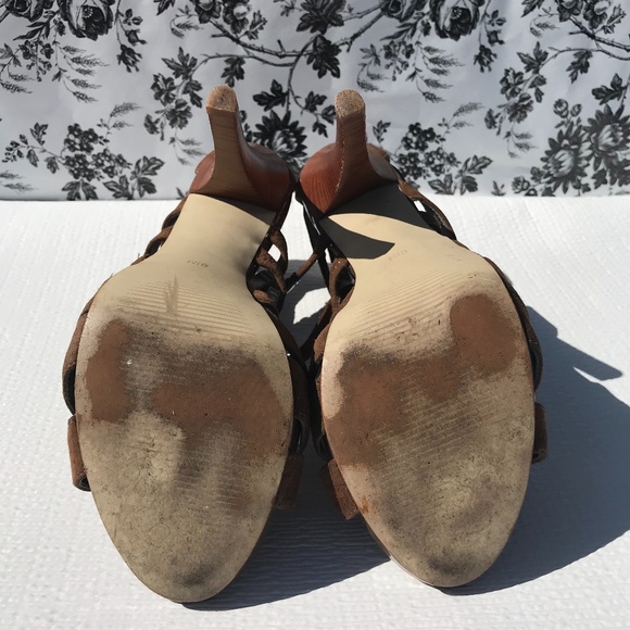 GUESS Suede Strappy Credenza Style Heels - Picture 6 of 7